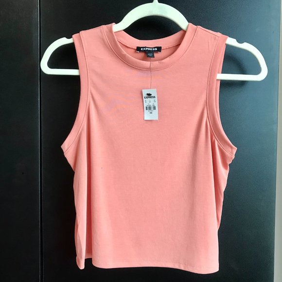 *NWT* Silky Sueded Jersey Cropped Muscle Tank - Terra Cotta - Size XXS - Express - Picture 6 of 14